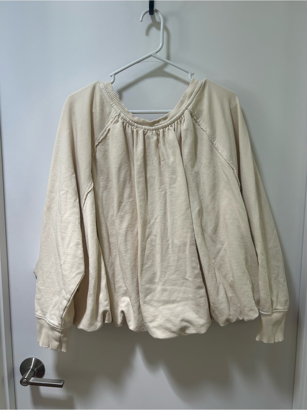 Anthropologie Pilcro and the Letterpress Cream Sweatshirt Size XL - Picture 7 of 7